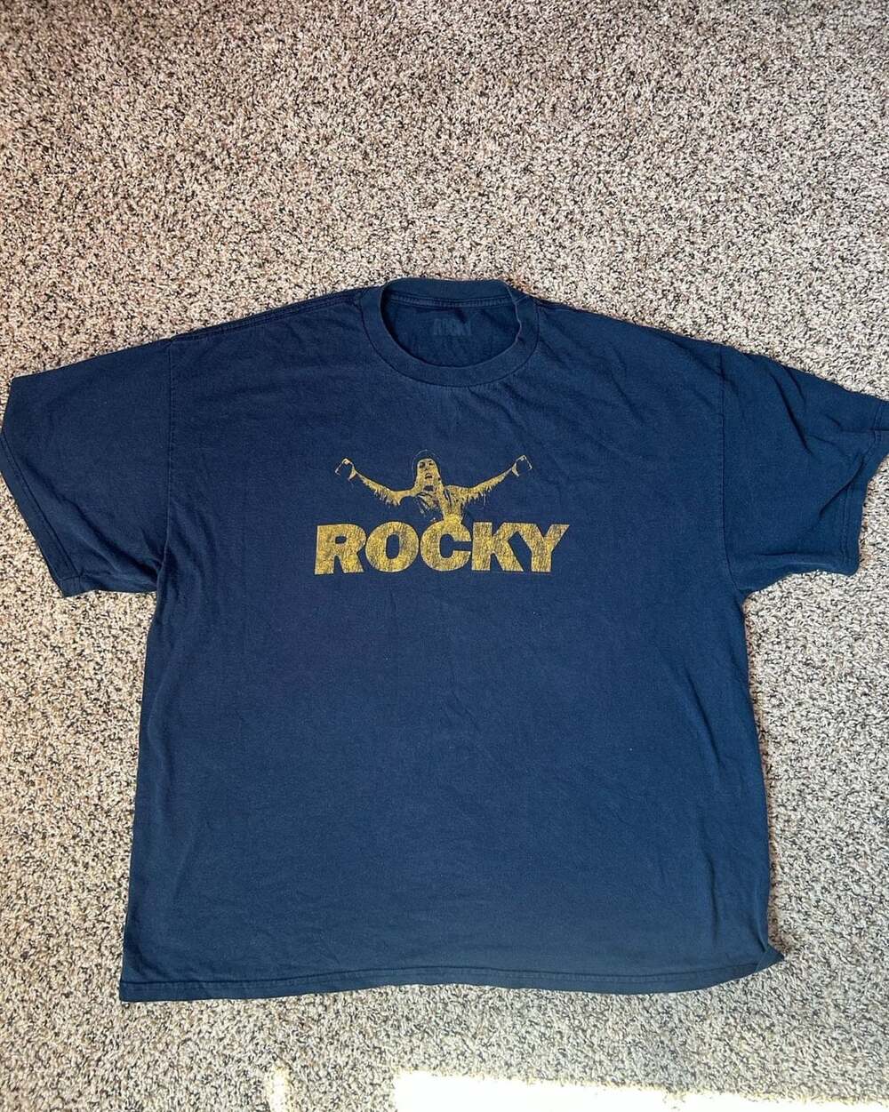 Rocky Movie Promo Navy Blue T-Shirt Sylvester Stallone
